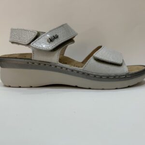 Sandalia velcro gris